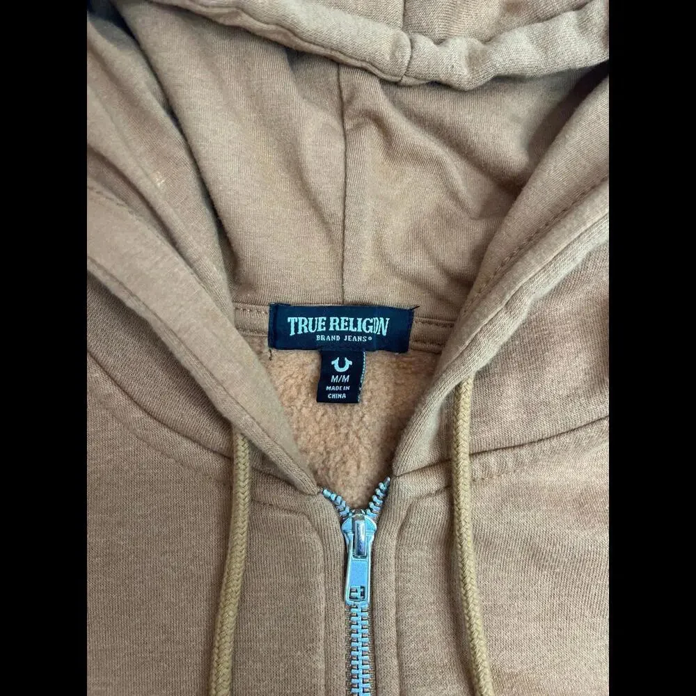 True Religion‎ Core Brown Zip Up Hoodie Sz Medium
